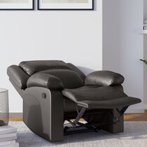 brandon dark brown manual recliner   