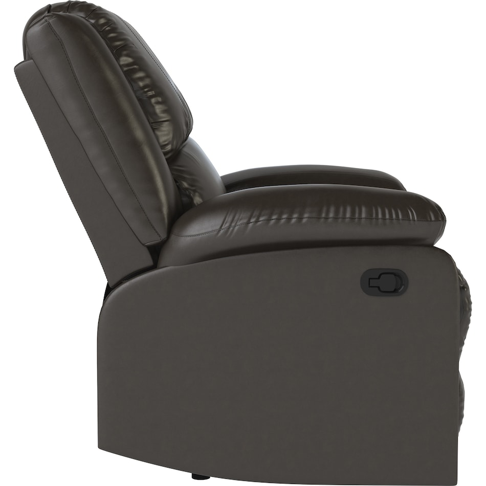 brandon dark brown manual recliner   