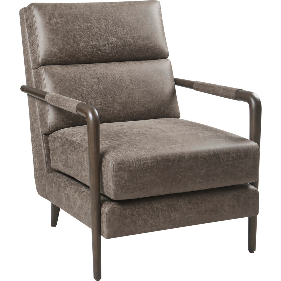 bratton dark brown accent chair   