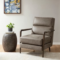 bratton dark brown accent chair   