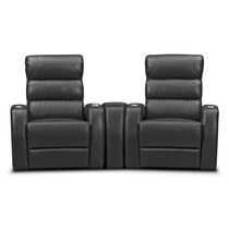 bravo black black  pc power home theater sectional   