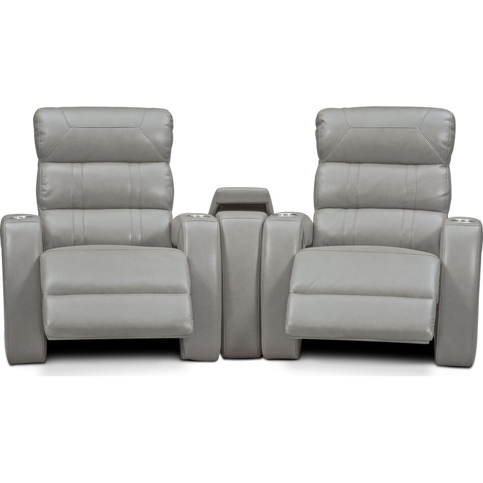 Bravo 3Piece Power Reclining Home Theater Sectional with 2 Reclining Seats Value City Furniture