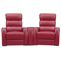 bravo red red  pc power home theater sectional   
