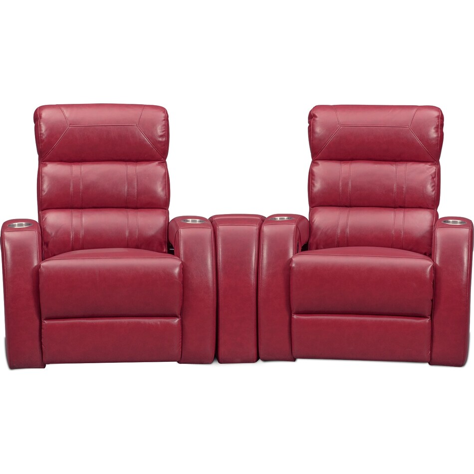 bravo red red  pc power home theater sectional   