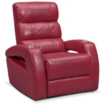 bravo red red power recliner   