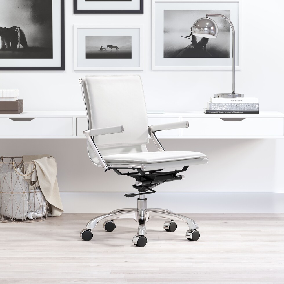 brayden white desk chair   