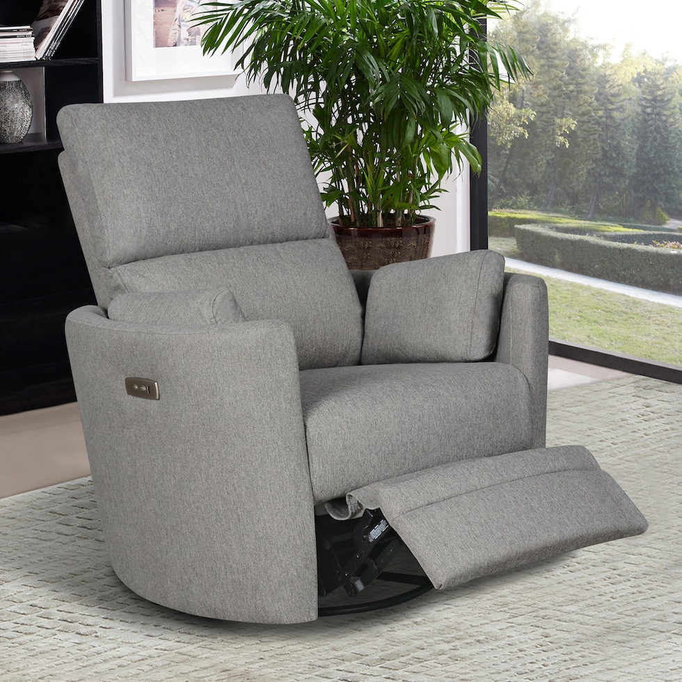 braylen gray swivel glider   