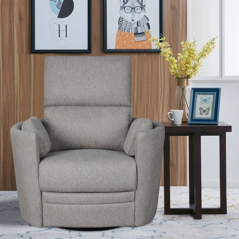 braylen gray swivel glider   