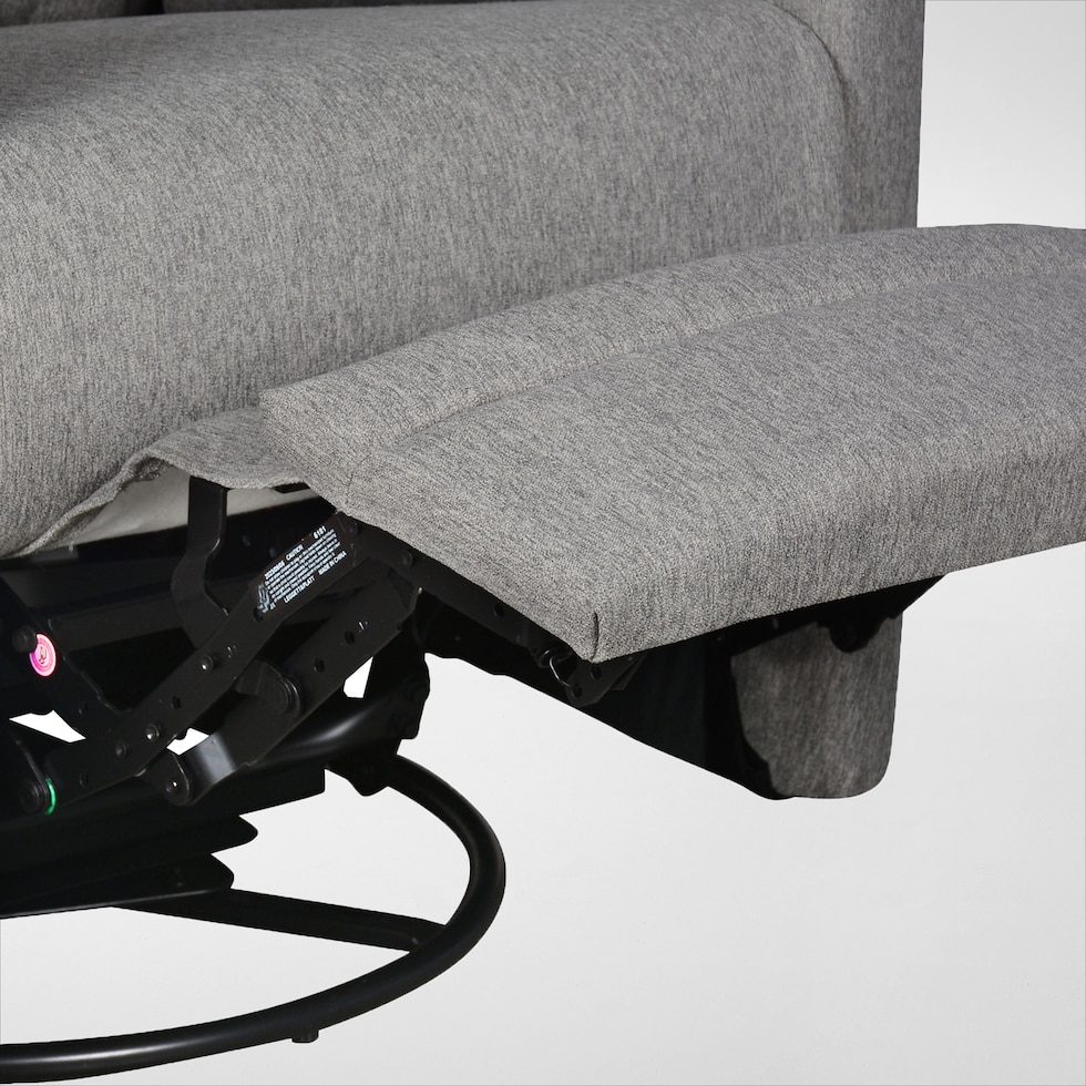 braylen gray swivel glider   