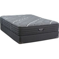 brb c class medium firm black queen mattress foundation set   