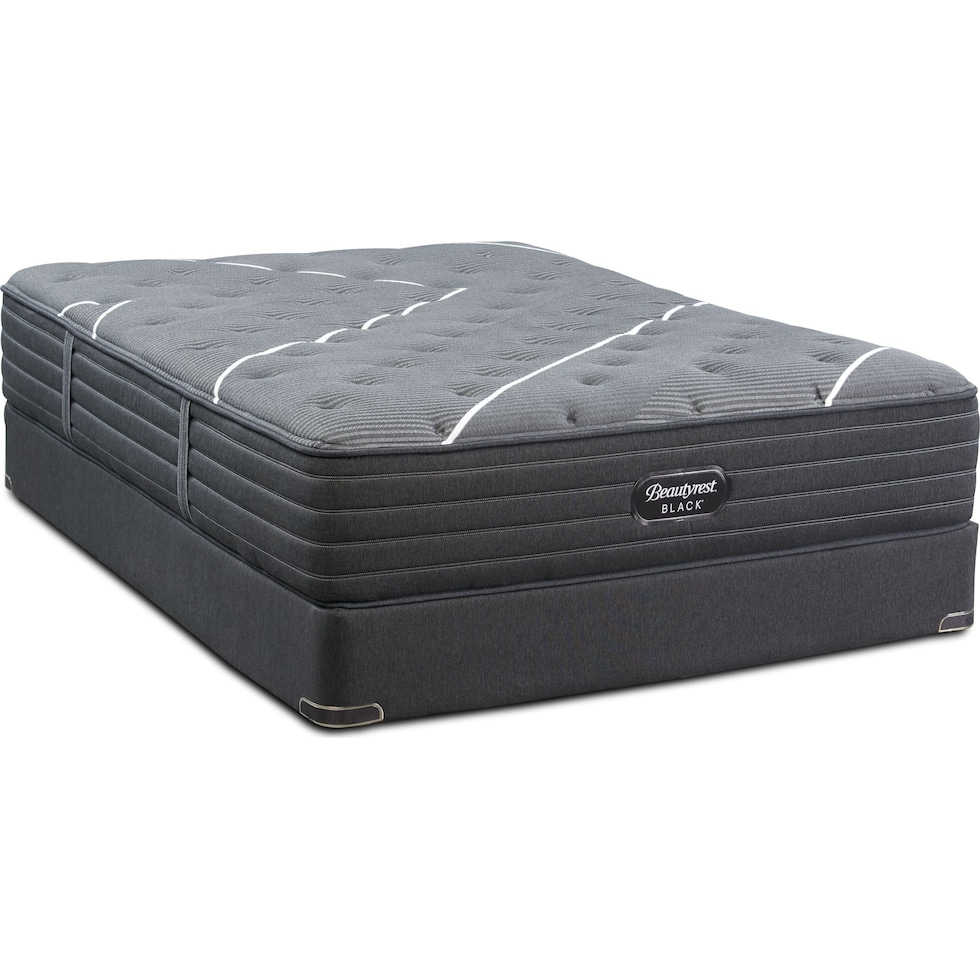 brb c class medium firm black queen mattress foundation set   