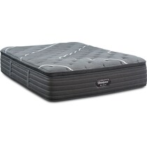 brb c class plush pillow top black king mattress   