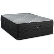 brb x class plush gray full mattress foundation set   