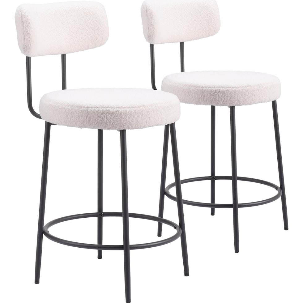 breck white bar stool   