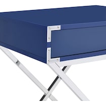 breenon chrome blue nightstand   