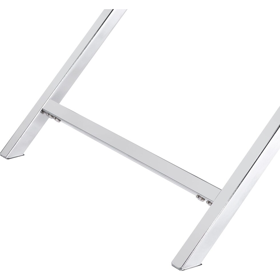 breenon chrome white nightstand   