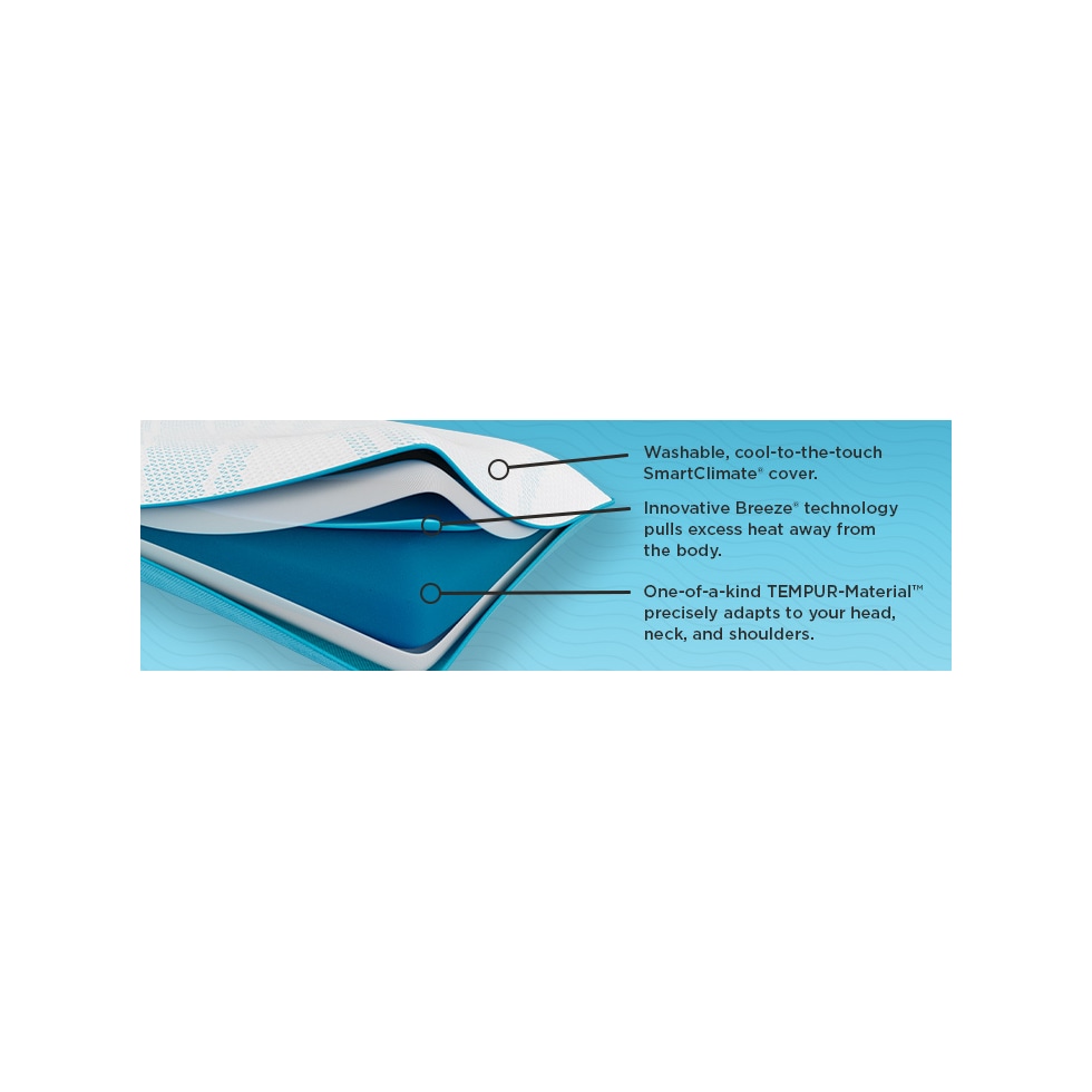 breeze white bed pillow   