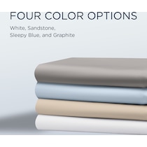 breeze white king sheet set   