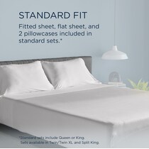 breeze white king sheet set   
