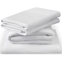 breeze white king sheet set   