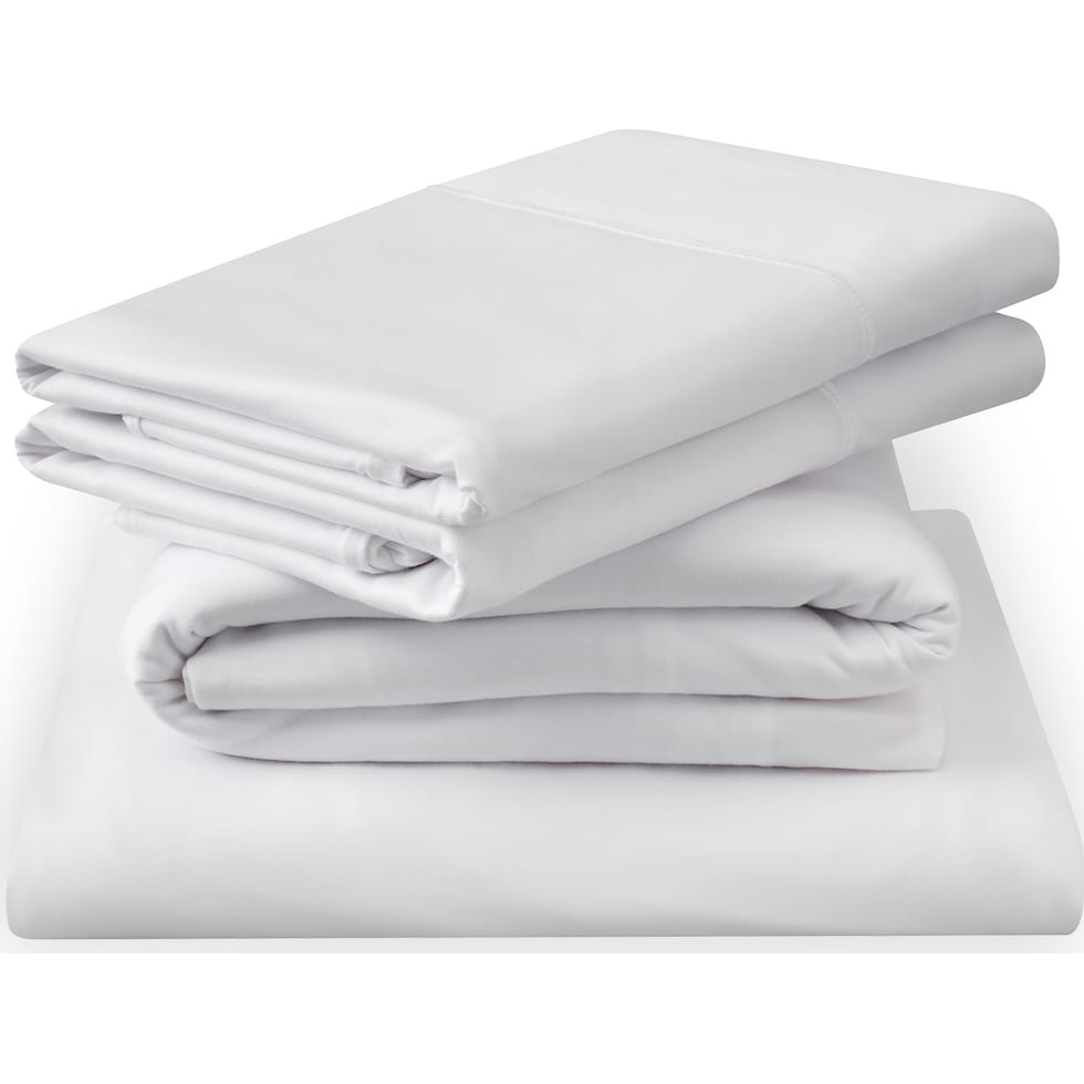 breeze white king sheet set   