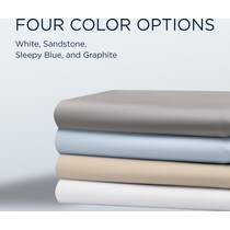 breeze white king sheet set   