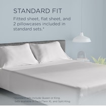 breeze white king sheet set   