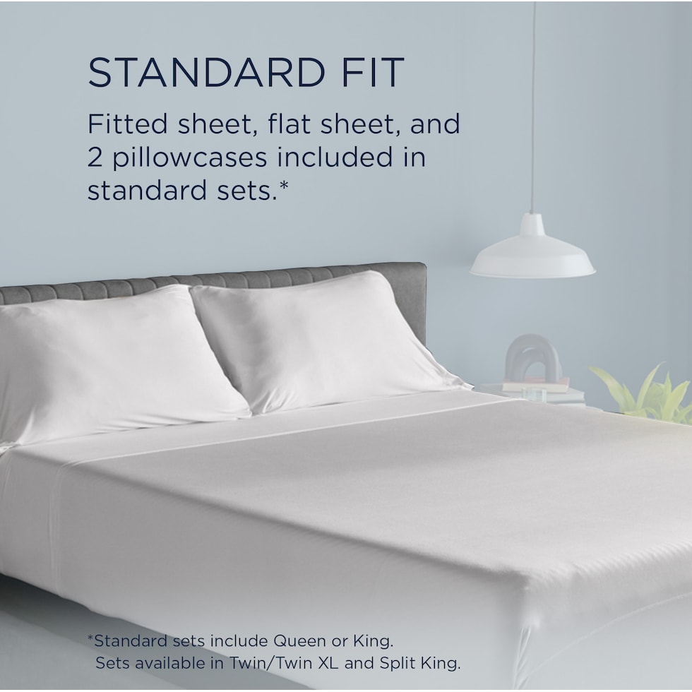 breeze white king sheet set   