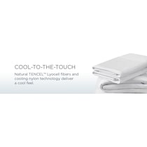 breeze white king sheet set   