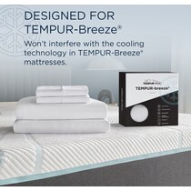 breeze white queen sheet set   