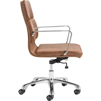 brenda light brown office chair   