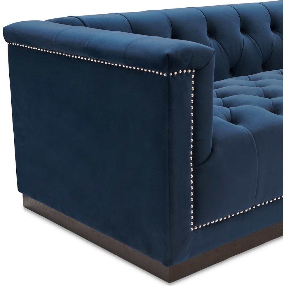 brennon blue sofa   