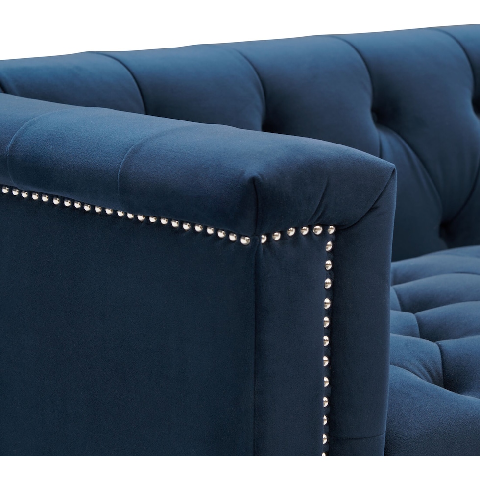 brennon blue sofa   