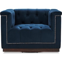 brennon blue swivel chair   