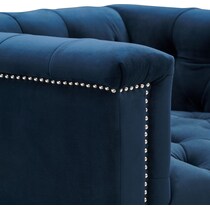brennon blue swivel chair   