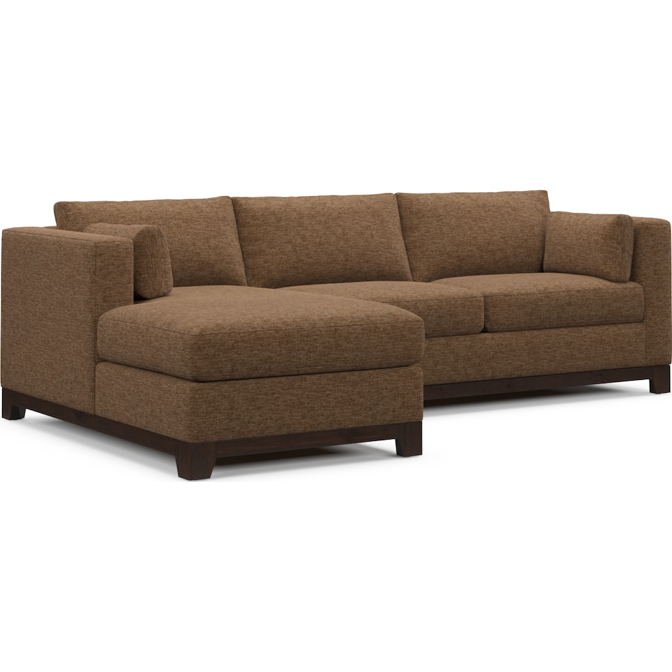 brentwood dark brown sectional   