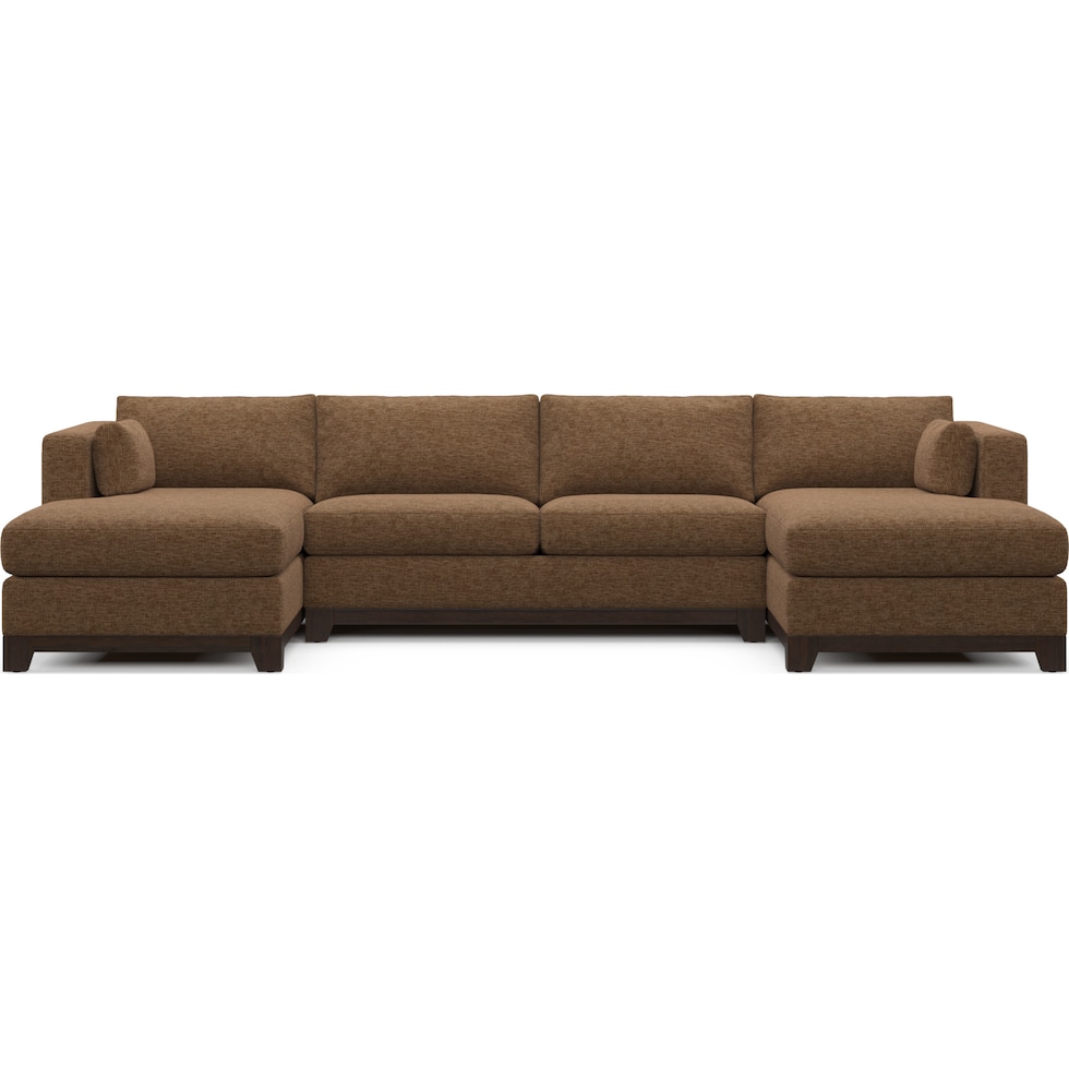 brentwood dark brown sectional   