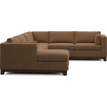 brentwood dark brown sectional   