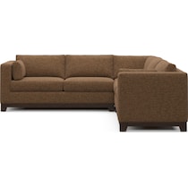 brentwood dark brown sectional   