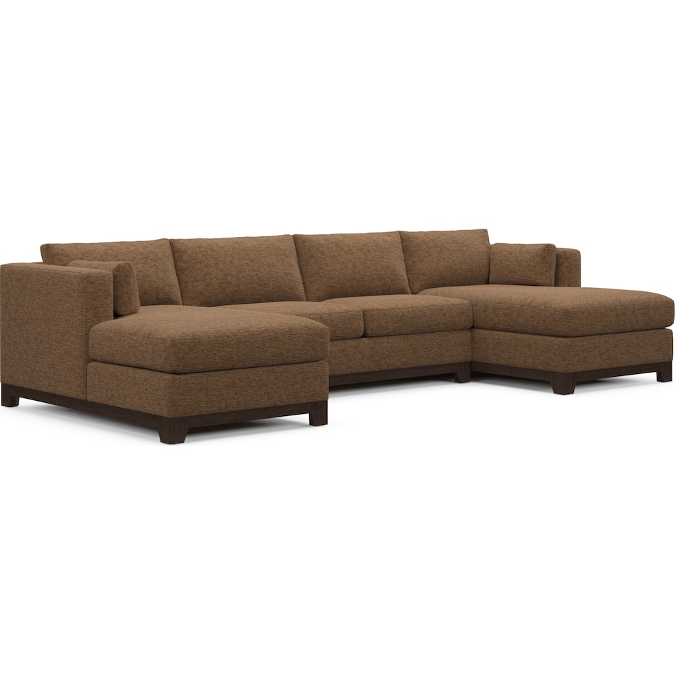 brentwood dark brown sectional   