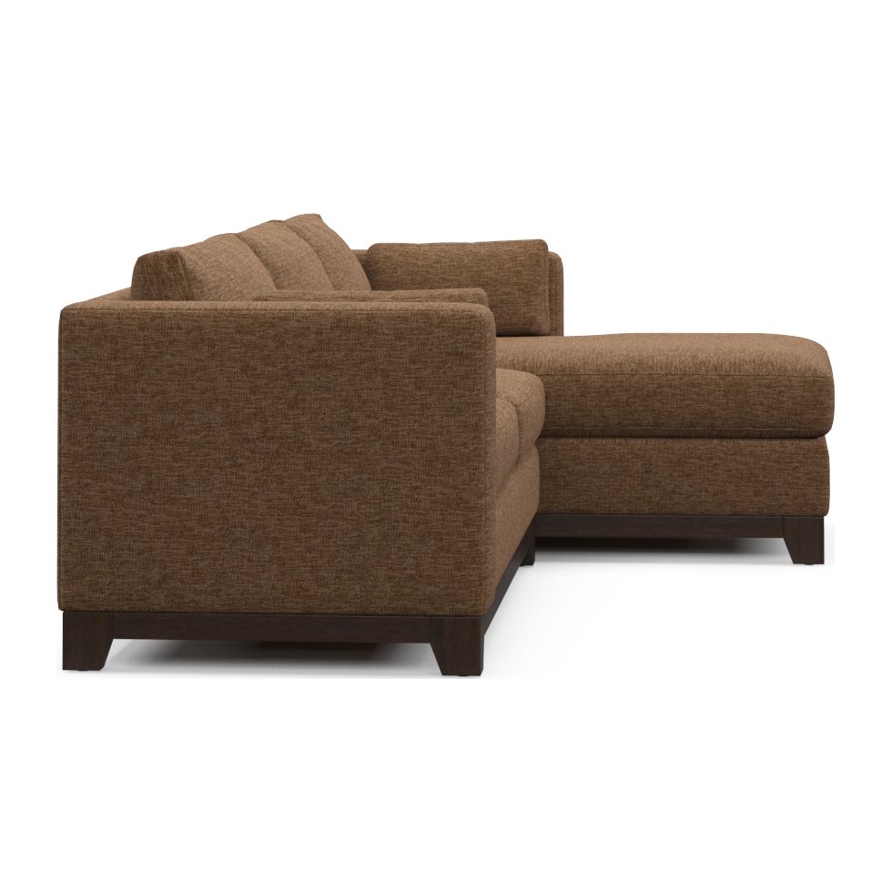 brentwood dark brown sectional   
