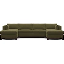 brentwood green sectional   