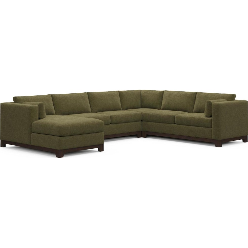 brentwood green sectional   