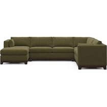brentwood green sectional   