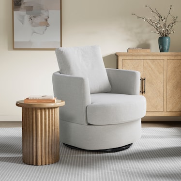 Bresslyn Swivel Chair - Ivory