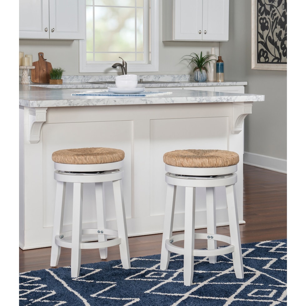 bretton white counter height stool   