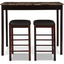 brewer dark brown  pc bar set   