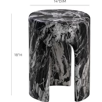 brewster black side table   