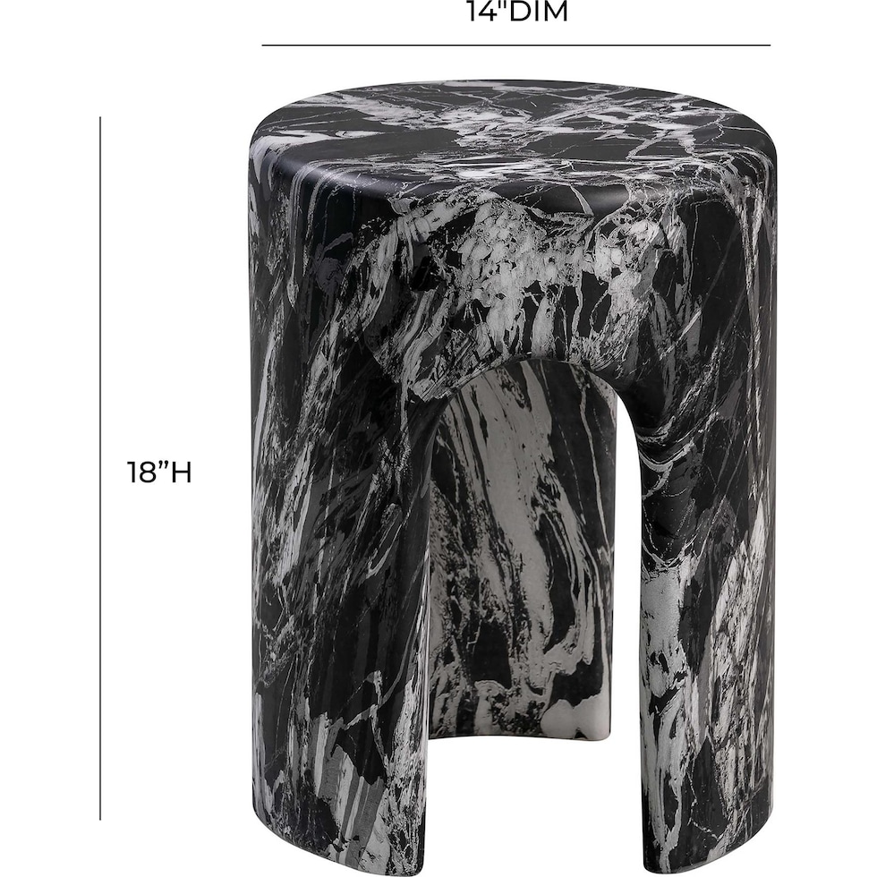 brewster black side table   