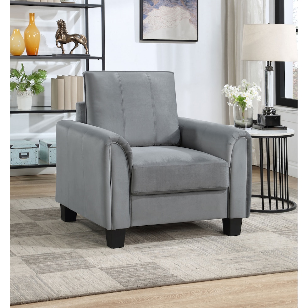 brian gray accent chair   